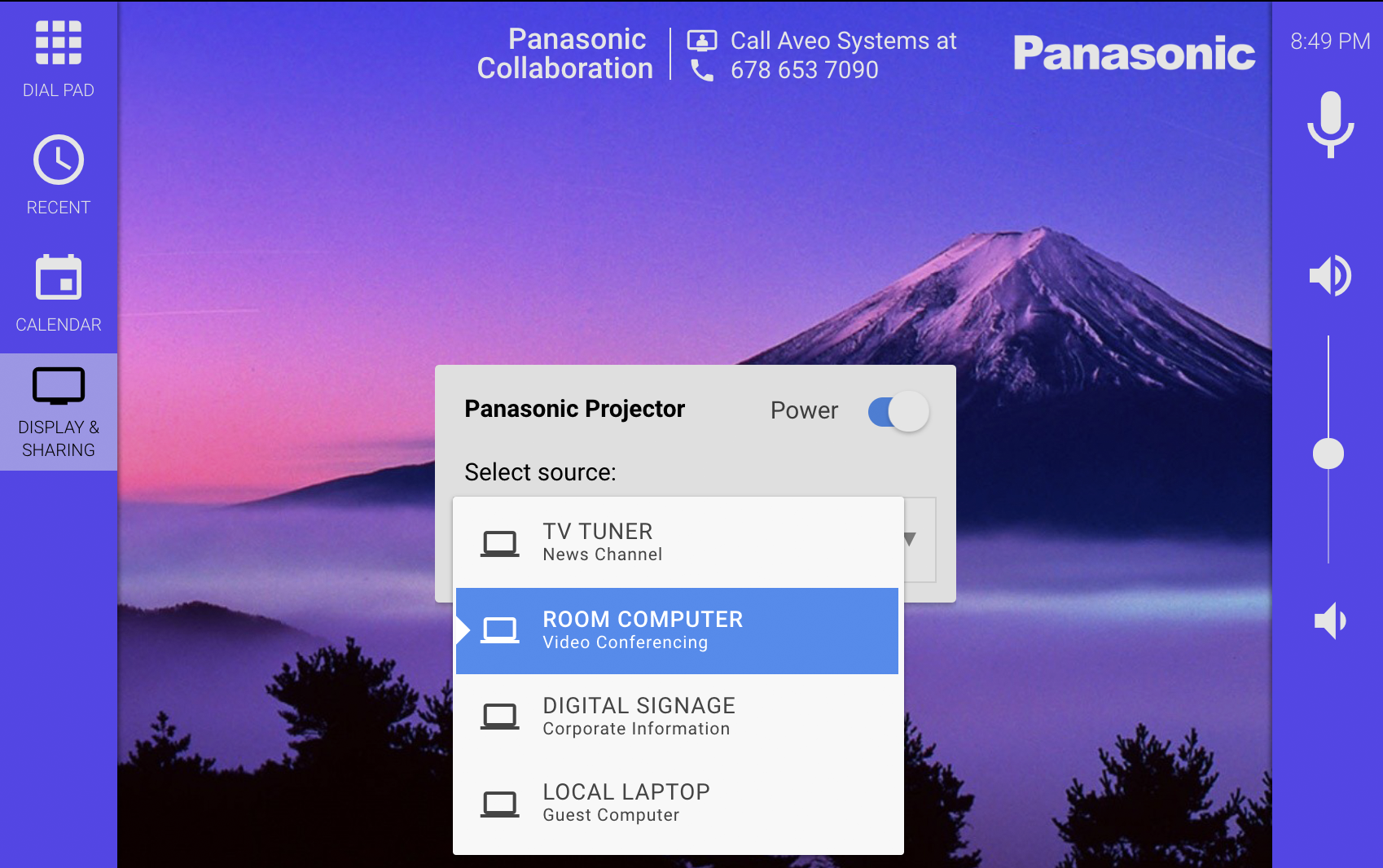 Mira Connect controls Panasonic projectors