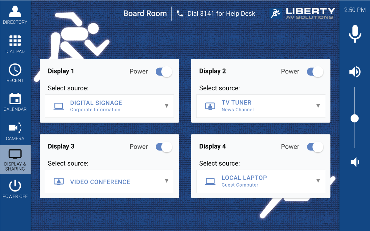 control Liberty AV switcher with Mira Connect