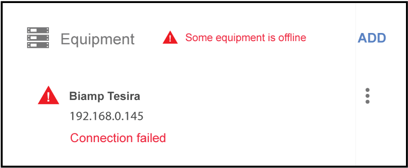 Connection failed status