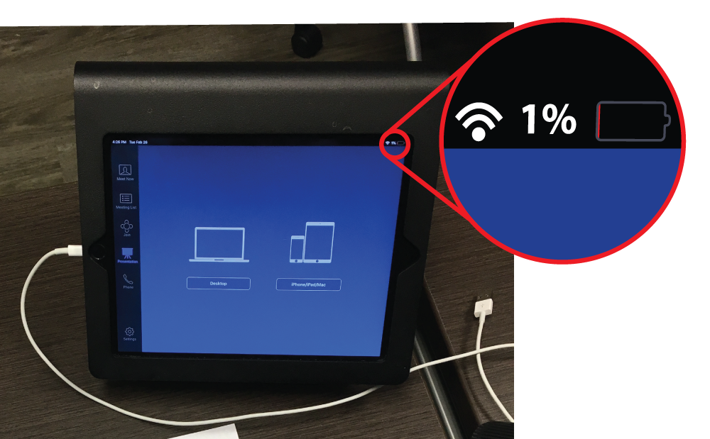 Consumer tablet out of battery