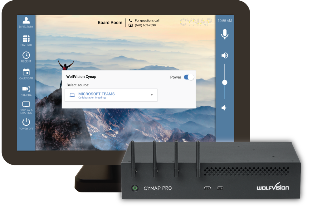 Mira Connect tabletop appliance controls Wolfvision Cynap