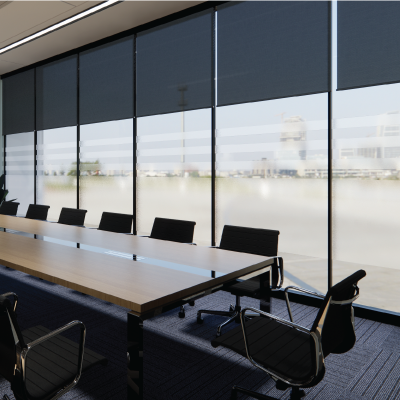 Mira Connect AV control systems control motorized blinds and shades