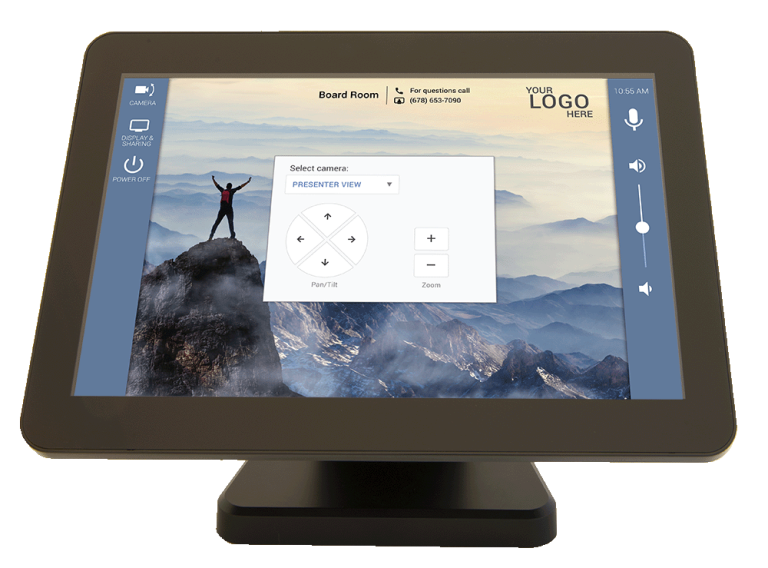 Mira Connect 10 AV control touch panel with stand
